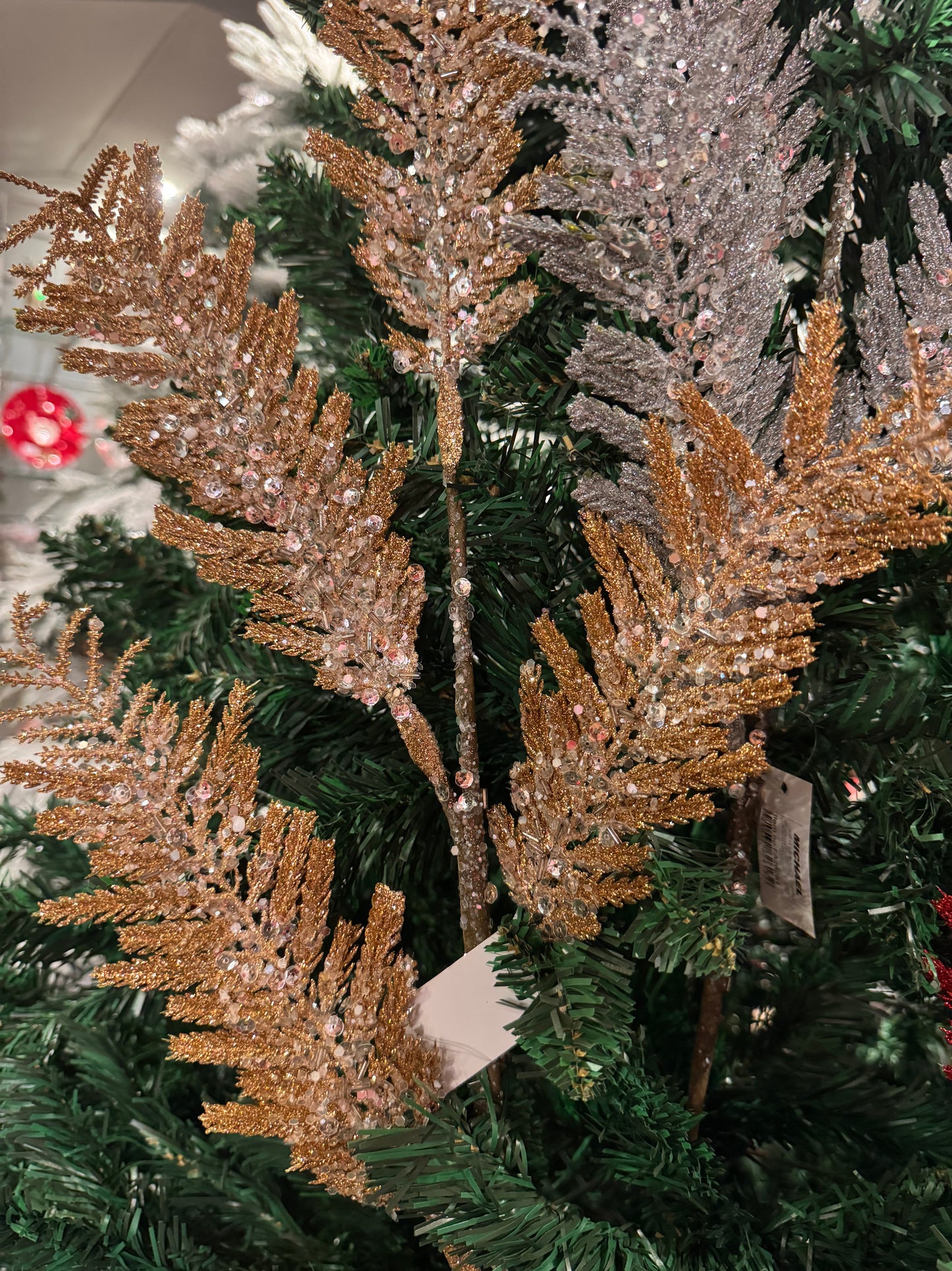 Glitter Fern Sprays