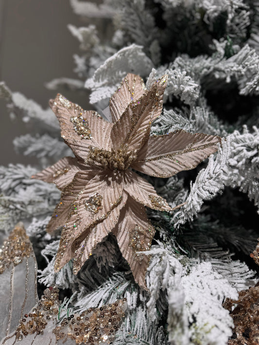 Cream Poinsettia Pick