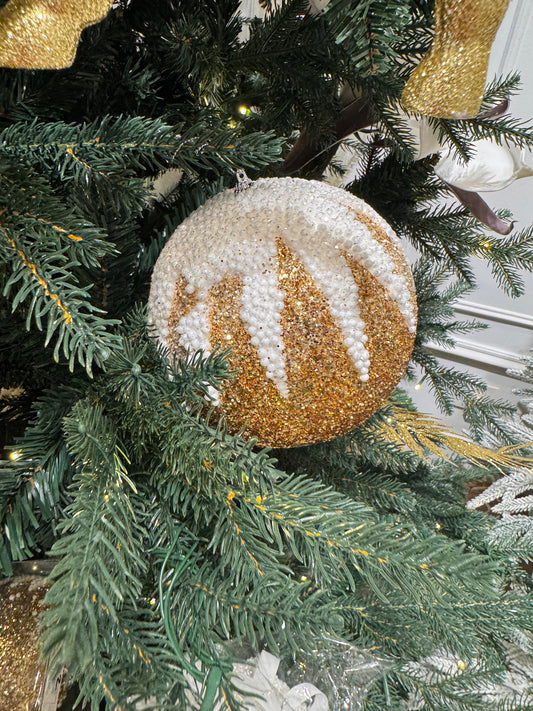Large Gold Glitter Bauble