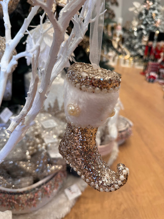 Glitter Elf Boot Ornament