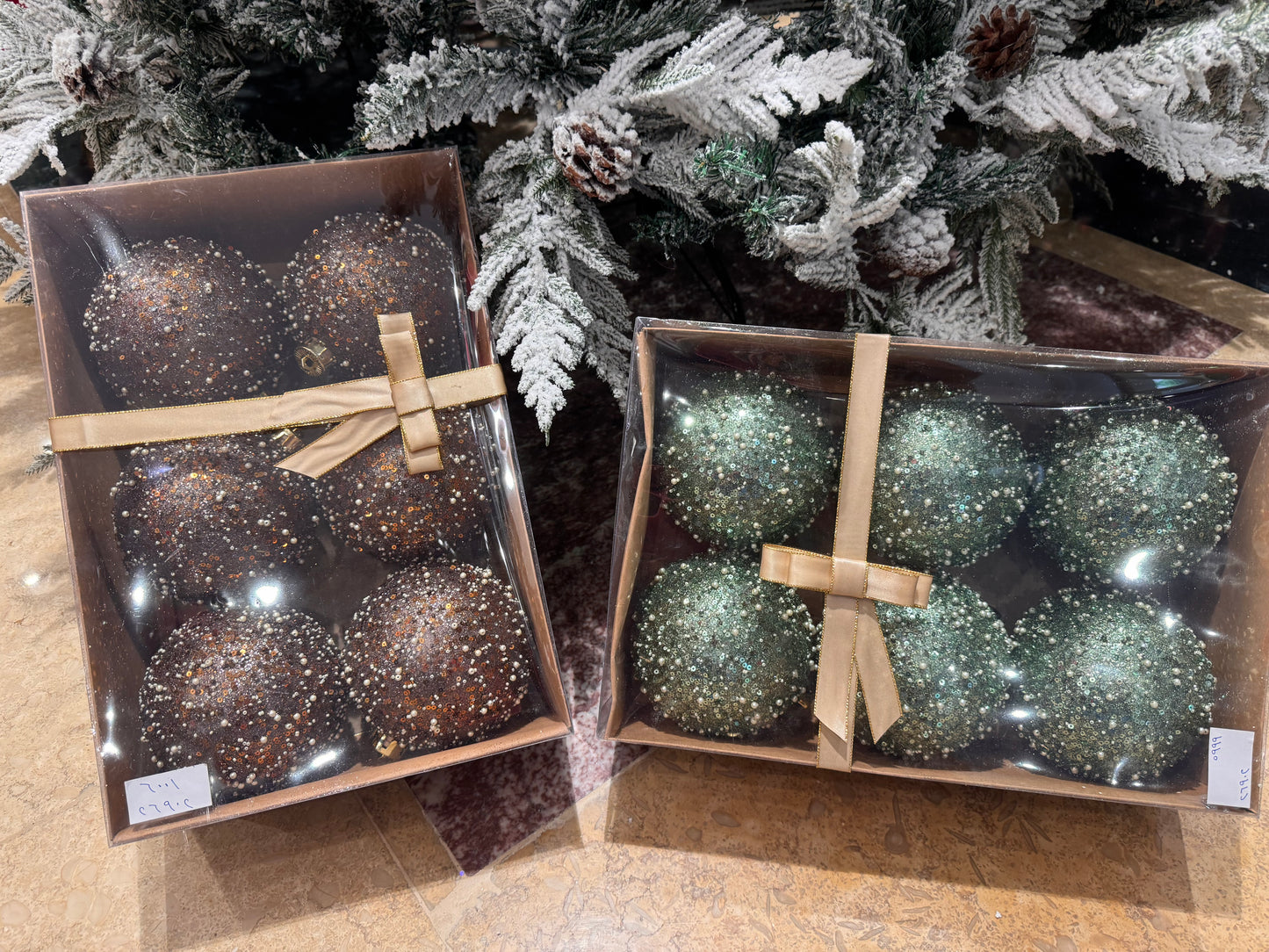 Glitter Baubles (Set of 6)