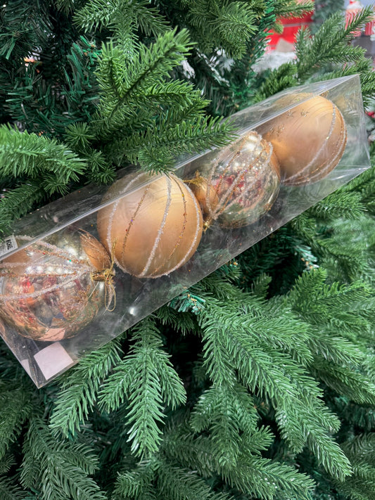 Golden Shine Ornaments (Set of 4)