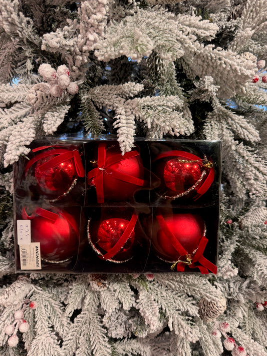 Scarlet Charm Ornaments (Set of 6)
