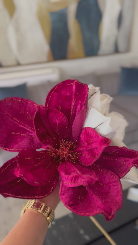 Burgundy Velvet Petal Bloom